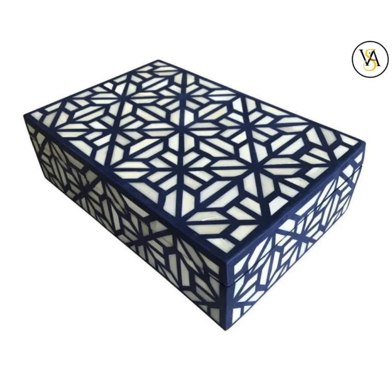 Handmade Bone Inlay Jewellery Storage Box | Decorative Box