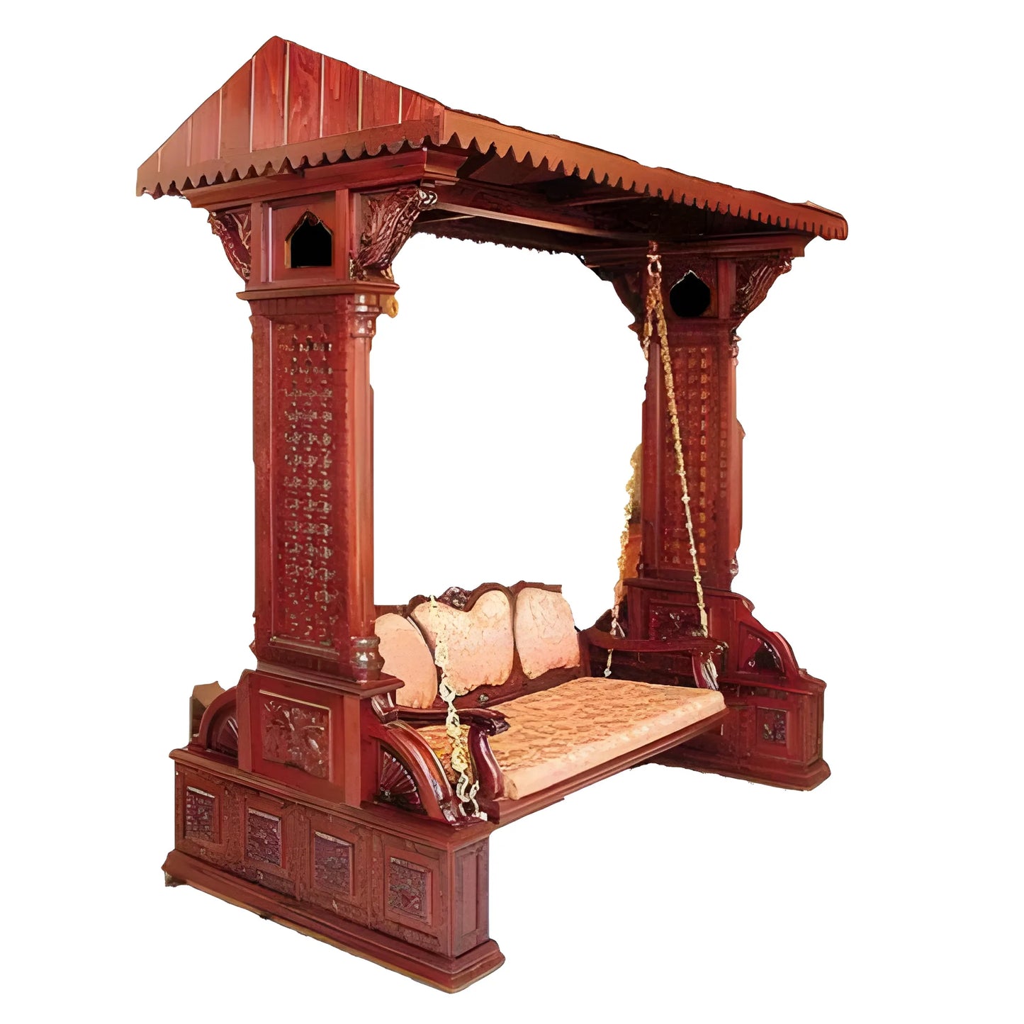 wooden swing for home outdoor | teak wood jhula