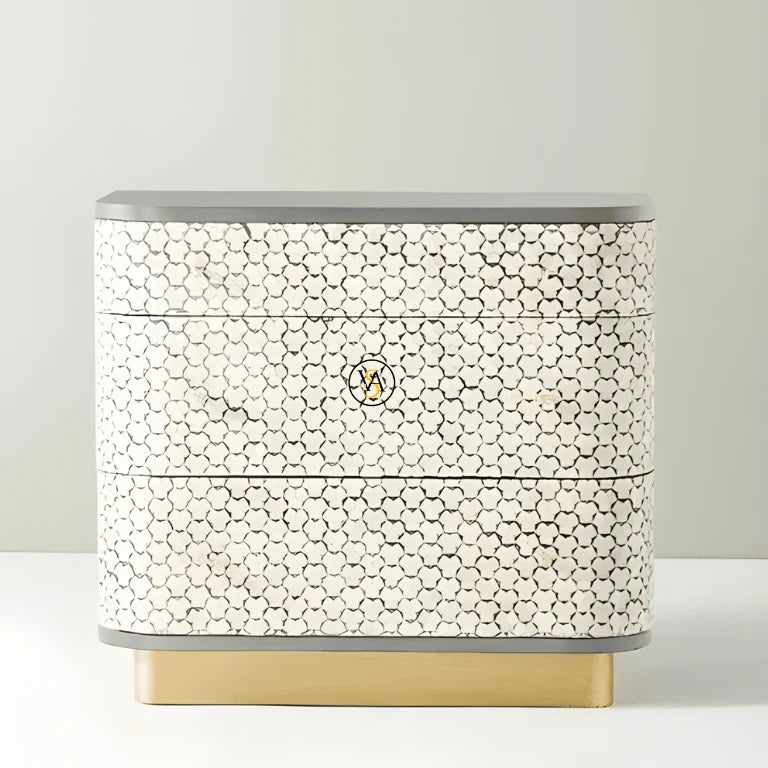Bone Inlay 3 Drawers Dresser | Bone Inlay Dresser | Bone Inlay Cupboard
