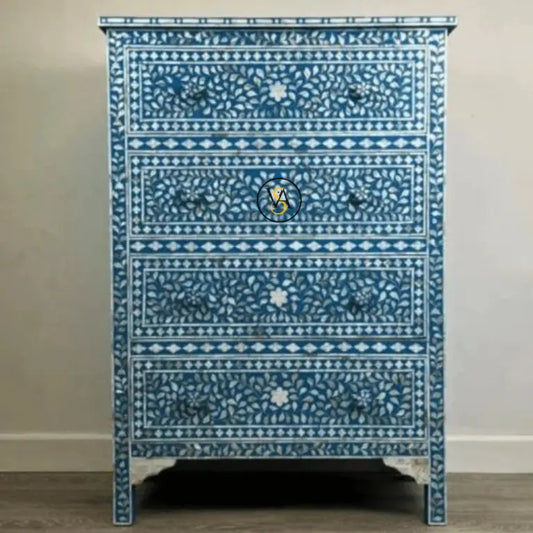 Mother of Pearl Blue Dresser – Front View