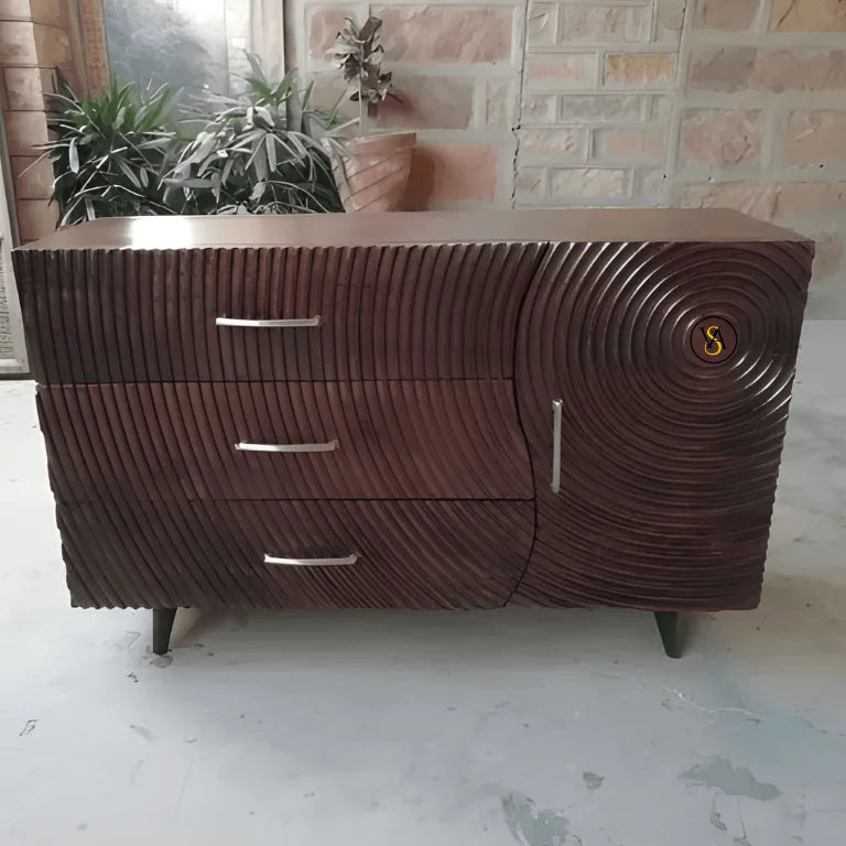 Handmade Mango Wood Sideboard – Real Product Image with Natural Light