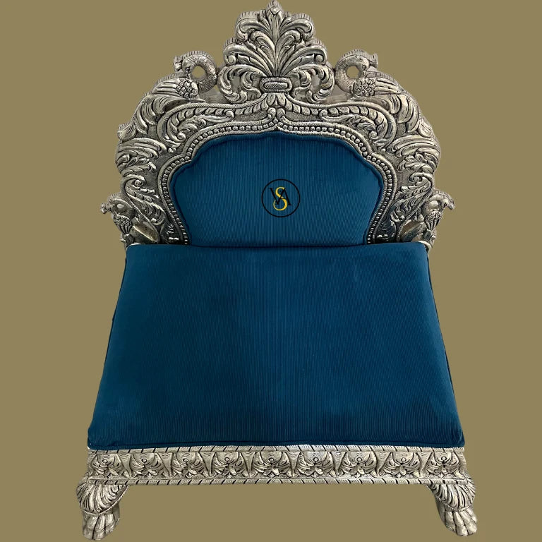 Pure Silver Pooja Chair | Singhasan | Traditional Sofa