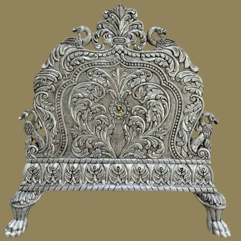 Pure Silver Pooja Chair | Singhasan | Traditional Sofa