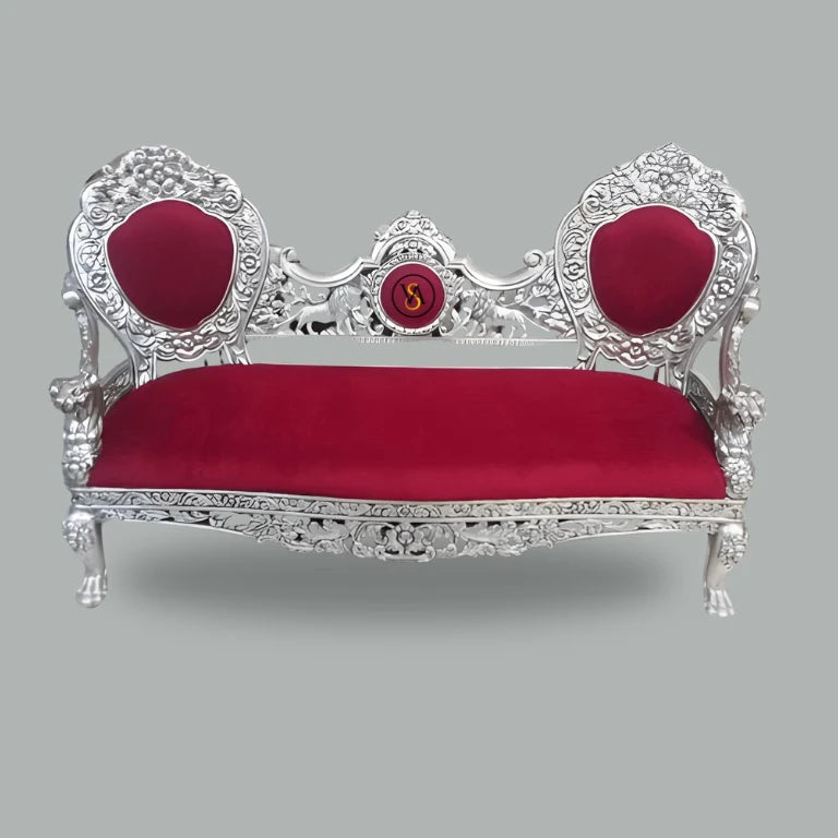 White Metal / Silver Victoria Sofa Set