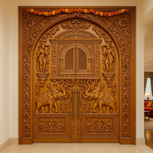 Handmade Wooden carving Door | Traditional Wooden Doors