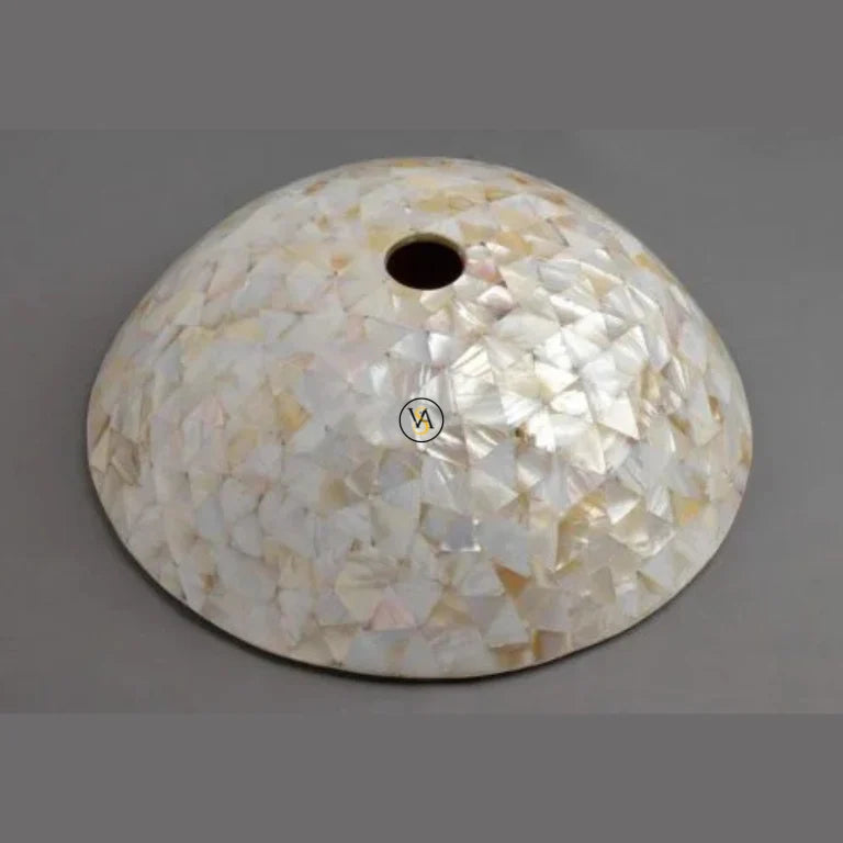 Mother of Pearl Inlay Wash Basin | Black & White Ring Design