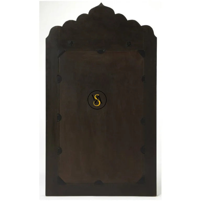 Backside view of Bone Inlay Mirror frame