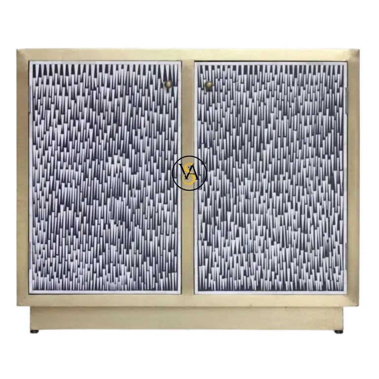 Bone inlay & Brass Cladding Cabinet