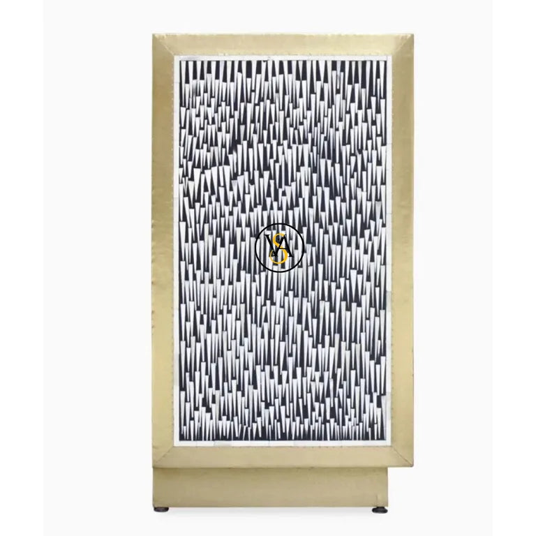 Bone inlay & Brass Cladding Cabinet
