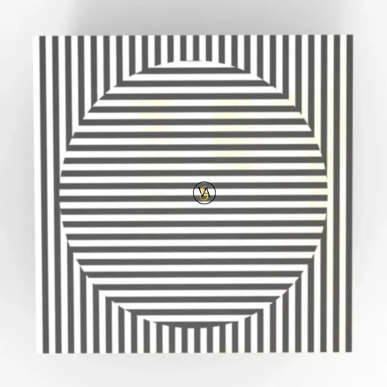 Bone Inlay Square Coffee Table – Illusion Pattern top view
