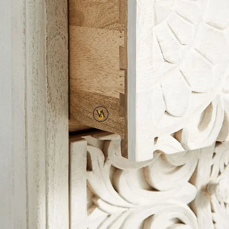Luxury Hand Carved Lombok 3 Drawer Dresser | Wooden Drawer
