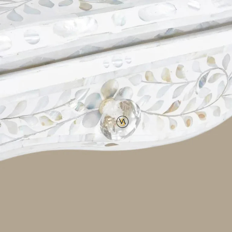 Mother of Pearl Inlay Writing Desk Close-Up Design